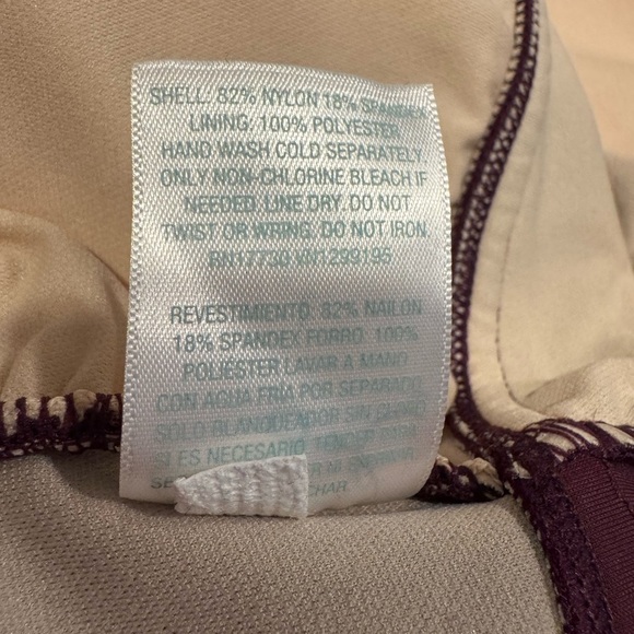 Kona Sol Eggplant Scalloped Detail One-Piece Swimsuit Size Large - Picture 7 of 7